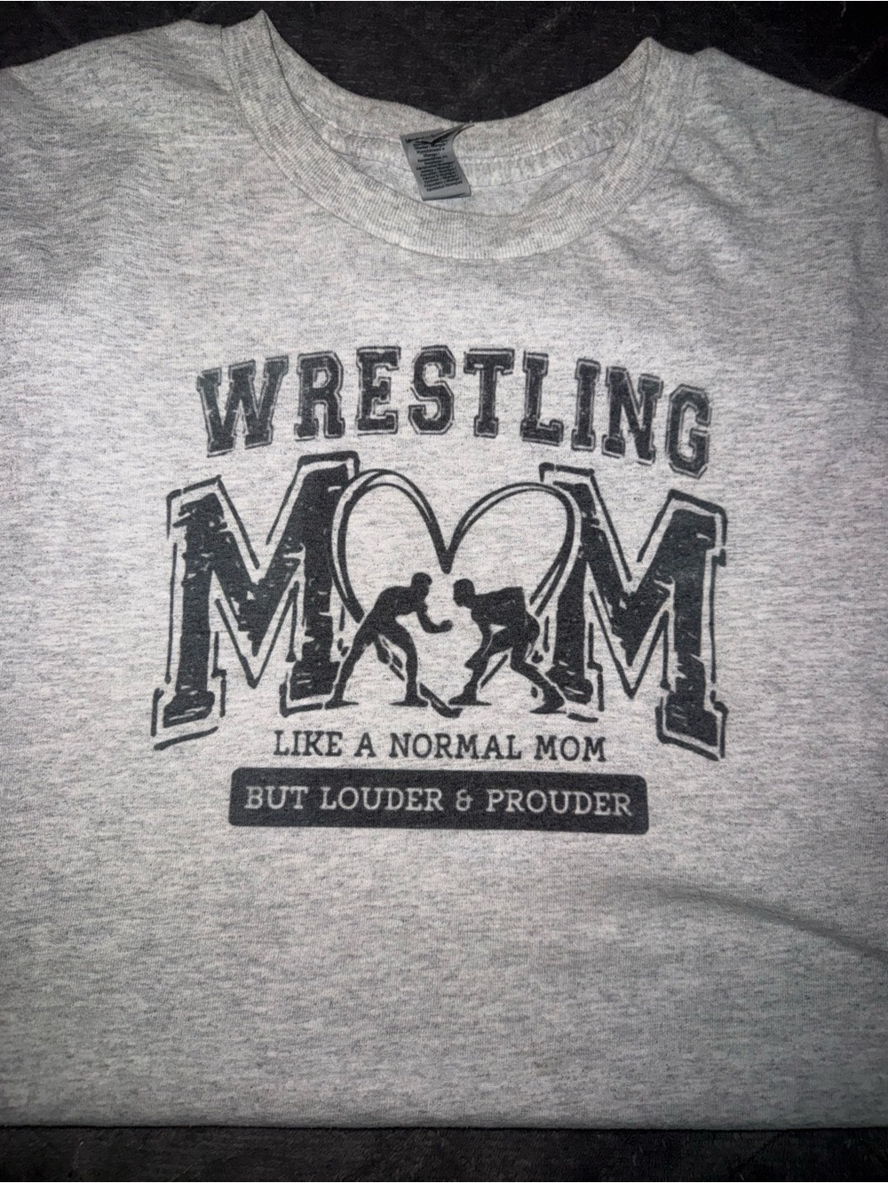 Gildan Gray "Wrestling Mom" Short Sleeve Tee